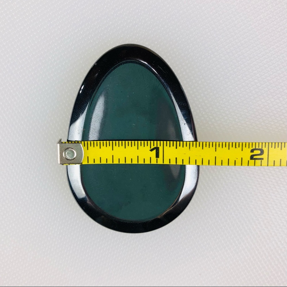 Obsidian worry stone thumb stone palm stone oval rock healing crystal gift - Picture 4 of 4